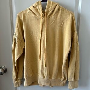Sundry yellow back-stitch hoodie | size 2/Medium